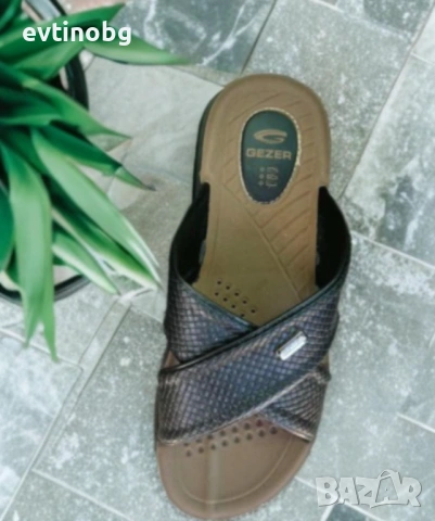 Маркови мъжчки кожени чехли, снимка 6 - Мъжки чехли - 53843217