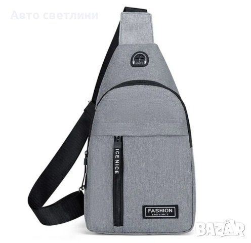 Модна нова едноцветна мъжка чанта,Външна ежедневна модна чанта през рамо, снимка 10 - Чанти - 41386609