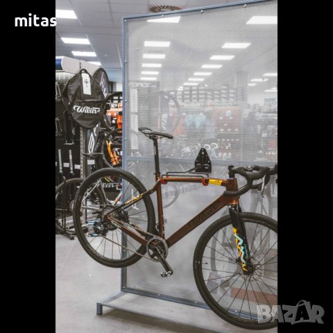 Велосипедна стойка за стена F закачане на рамка, сгъваема, стомана, снимка 3 - Аксесоари за велосипеди - 41204767