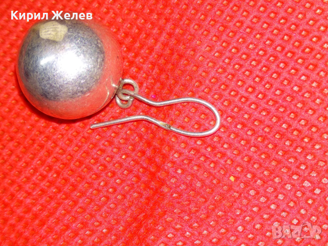 СТАРА СРЕБЪРНА ОБЕЦА ТОПЧЕ СРЕБРО 925 РЕТРО БИЖУ РЪЧНА ИЗРАБОТКА 43382, снимка 5 - Обеци - 44610499