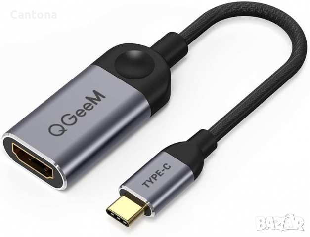 Адаптер QGeeM, USB-C мъжки - HDMI 4K женски