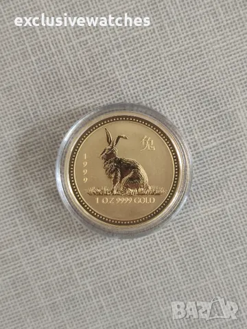 1 oz Златна Монета Австралийски Лунар Заек 1999, снимка 5 - Нумизматика и бонистика - 44145134