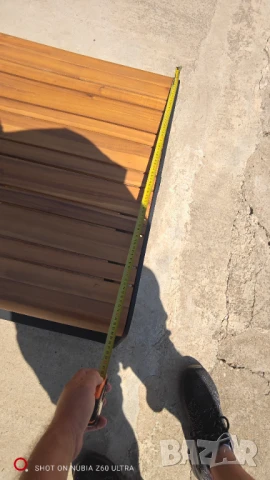 Ниска градинска маса за кафе (метал и дърво) LUX, снимка 3 - Градински мебели, декорация  - 51383196