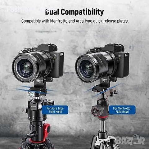 Нова Въртяща се монтажна плоча Neewer за Alpha 7R стойка за статив Sony, снимка 5 - Чанти, стативи, аксесоари - 42204611
