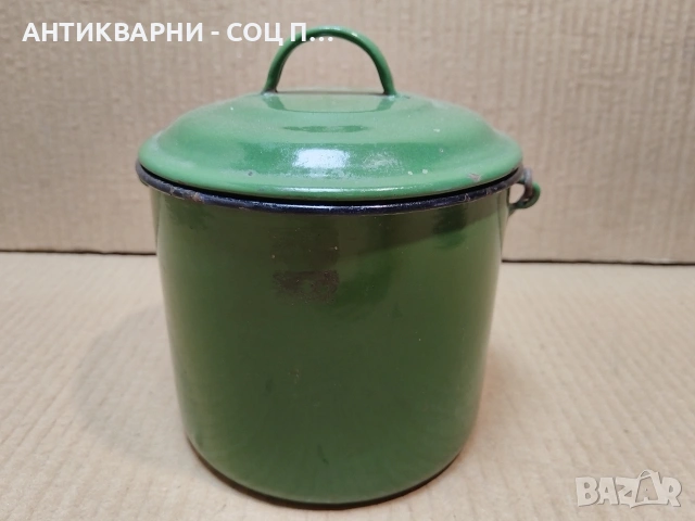 Стара Соц Българска Емайлирана Садинка / 1953 г. / НОМЕР 1676., снимка 4 - Антикварни и старинни предмети - 53782159