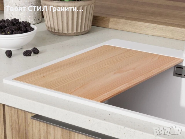 Кухненска Мивка от гранит  Осло XL 500 x 580 mm - Бял, снимка 7 - Други - 37573375