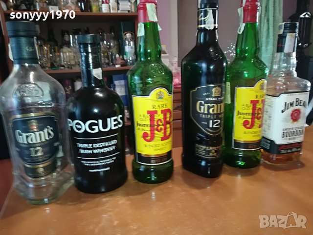 j&b grants pogues 6 празни шишета за колекция 1602231900, снимка 4 - Колекции - 39699612