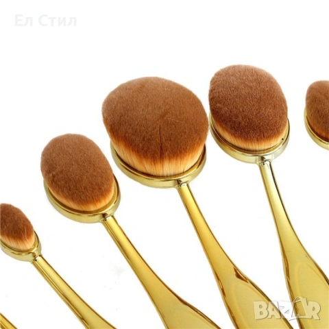 Овални четки за грим 10 броя Шенжен Aishangmei Козметика HZS63, снимка 12 - Други - 53866435