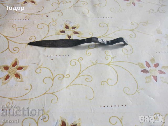 Уникален кован нож за писма кама ковано желязо, снимка 4 - Колекции - 34540999