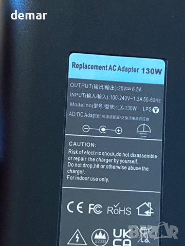 Захранващ адаптер за Dell - 130W, USB C (за английски контакт), снимка 9 - Кабели и адаптери - 42446555