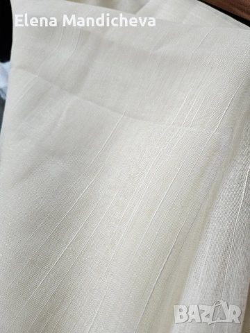 Плат за тънко перде цвят шампанско височина 120 широко 350, снимка 3 - Пердета и завеси - 53032252