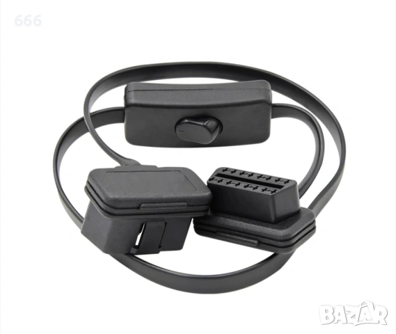 Techstar® Auto Cable Extension, OBD2, 60 cm, с бутон ON/OFF, снимка 2 - Аксесоари и консумативи - 53446321