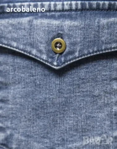 Ежедневна мъжка дънкова риза с дълъг ръкав, 2цвята , снимка 7 - Ризи - 47900228