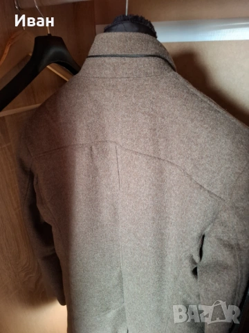 Вълнено палто TEODOR - L размер, снимка 2 - Палта - 53143832