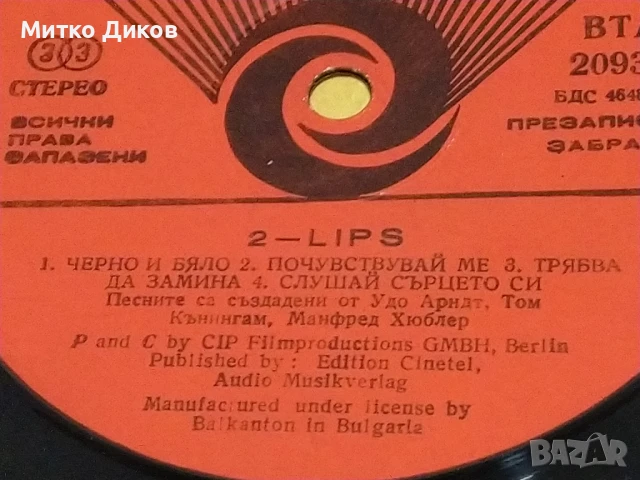 2-Lips Black and White голяма плоча, снимка 4 - Грамофонни плочи - 51376799