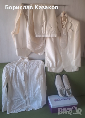 Мъжки костюм р-р 48 + обувки 42 номер, снимка 4 - Костюми - 53864590