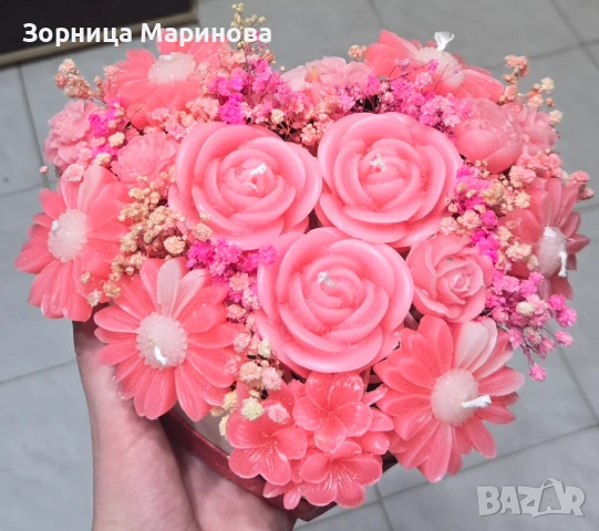 Ароматни букети от свещи, ръчна изработка , снимка 14 - Декорация за дома - 51321982