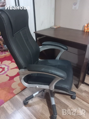 Офис стол кожен Нов, снимка 2 - Столове - 53620710