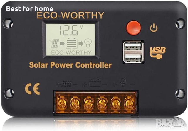 ECO-WORTHY 30A Контролер,Соларен панел, снимка 1 - Друга електроника - 42741548