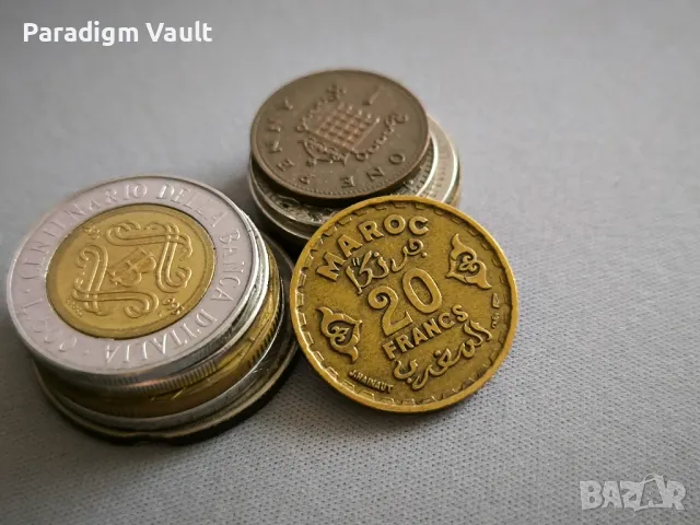 Монета - Мароко - 20 франка | 1952г.