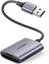 GREEN USB 3.0 четец 2-в-1 SD/TF с два слота, SDHC, SDXC, MMC Micro, RS MMC, Micro SD, алуминиев корп, снимка 1 - Други - 41608220