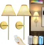 Смарт LED аплици 2 бр. акумулаторни с дистанционно, RGB, снимка 1