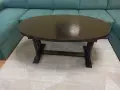 Ретро масивна черна холна маса – разтегателна, снимка 1