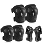 Детски наколенки в черен цвят, Вело протектори, 6бр , снимка 1