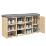 vidaXL Пейка за обувки, сонома дъб, 102x32x50 см, инженерно дърво, снимка 4
