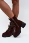 Боти на ток от естествен велур Vinceza, снимка 2