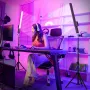 LED видео светлина, димируема 3000-6000K, 6600mAh и регулируем статив, снимка 7