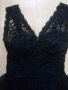 Елегантна черна рокля, размер S-M, снимка 2