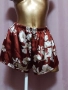  Резервирани L Сатенени шорти в бордо с бели цветя , снимка 5