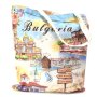 Сувенирна чанта, текстилна - тип пазарска - декорирана със забележителности от България 33см Х 37см, снимка 5