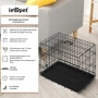 Сгъваема клетка за кучета Leopet 107 x 69 x 75,5 см XL, черна, снимка 6