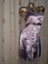 L Сатенена рокля в лилаво с пайети и воал, снимка 7