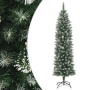 vidaXL Изкуствена тънка коледна елха със стойка, 180 см, PVC(SKU:345166), снимка 1