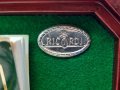  Кутия за Карти От Махагон със Сребърен Обков 0,925 Сертификат 2-Комплекта Карти,Писалка и Бележник , снимка 4