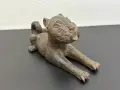 Африканска бронзова скулптура на леопард / Бенин №8253, снимка 6