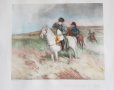 Наполеон Бонопарт на бойното поле 1910 г. цветна литография от DESVARREUX , снимка 3