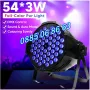 Диско прожектор 54 LED 3W RGBW LED Par - Lighting Ефект, снимка 1