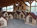 Дървена къща за куче с веранда , кучешка колиба дървени къщи за кучета, снимка 4