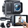 iZEEKER iA100 Action Cam 4K30FPS 20MP WiFi 40M подводна камера Ultra HD сензорен екран, снимка 1 - Камери - 40957881