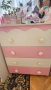 детско легло за момиче с матрак, шкаф, скрин и бюро, снимка 7