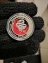 Сребърна монета Годината на змията 1/2 oz Proof 15.5гр ограничен тираж 5000 броя , снимка 1