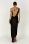 Черна сатенена рокля MESHKI- Maxi Dress с етикет, снимка 1