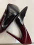Луксозни обувки от естествен лак,преливащо Бордо в черно, снимка 2