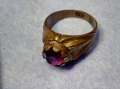 СТАРИНЕН СКЪПОЦЕНЕН МЕДЕН ПРЪСТЕН с ЮВЕЛИРНО ФАСЕТИРАН АМЕТИСТ и ПЕЧАТ 14 РЪЧНА ИЗРАБОТКА 50091, снимка 13