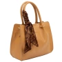 Класическа дамска чанта AMORE Francesca - Dark biege, снимка 2