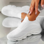 Модни дамски маратонки без връзки с мрежа модел: D082-1 white, снимка 2